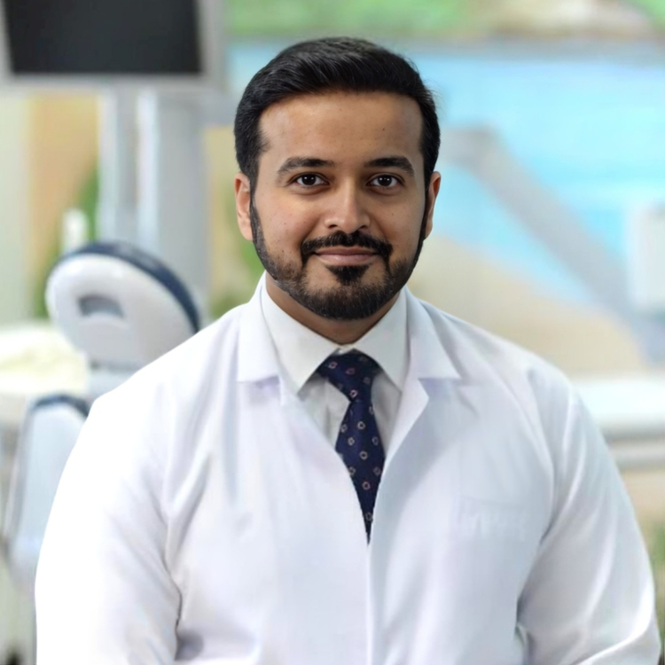 Portrait of Dr. Hussein Albeedh, a leading orthodontist in Jeddah, known for providing top-quality braces and orthodontic treatments.